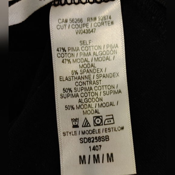 SPLENDID LONG SLEEVE MODAL & PIMA COTTON MAXI DRESS, BLACK M - Picture 12 of 12